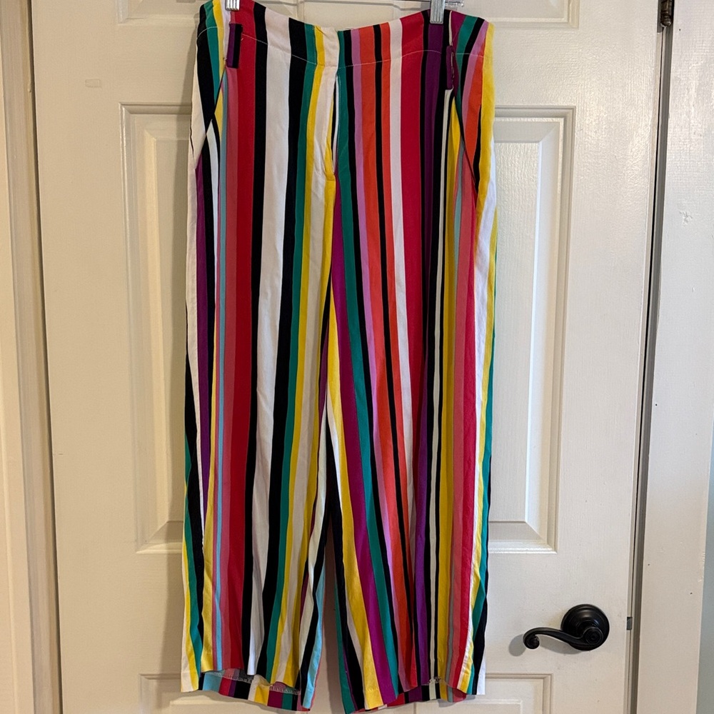 New York & Company Multicolor Striped Fabric